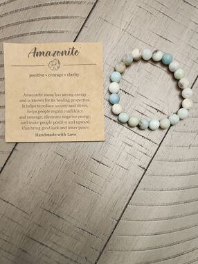1pc Natural Crystal Bracelets For Women Men - 8mm Semi-Precious Gemstone Beaded